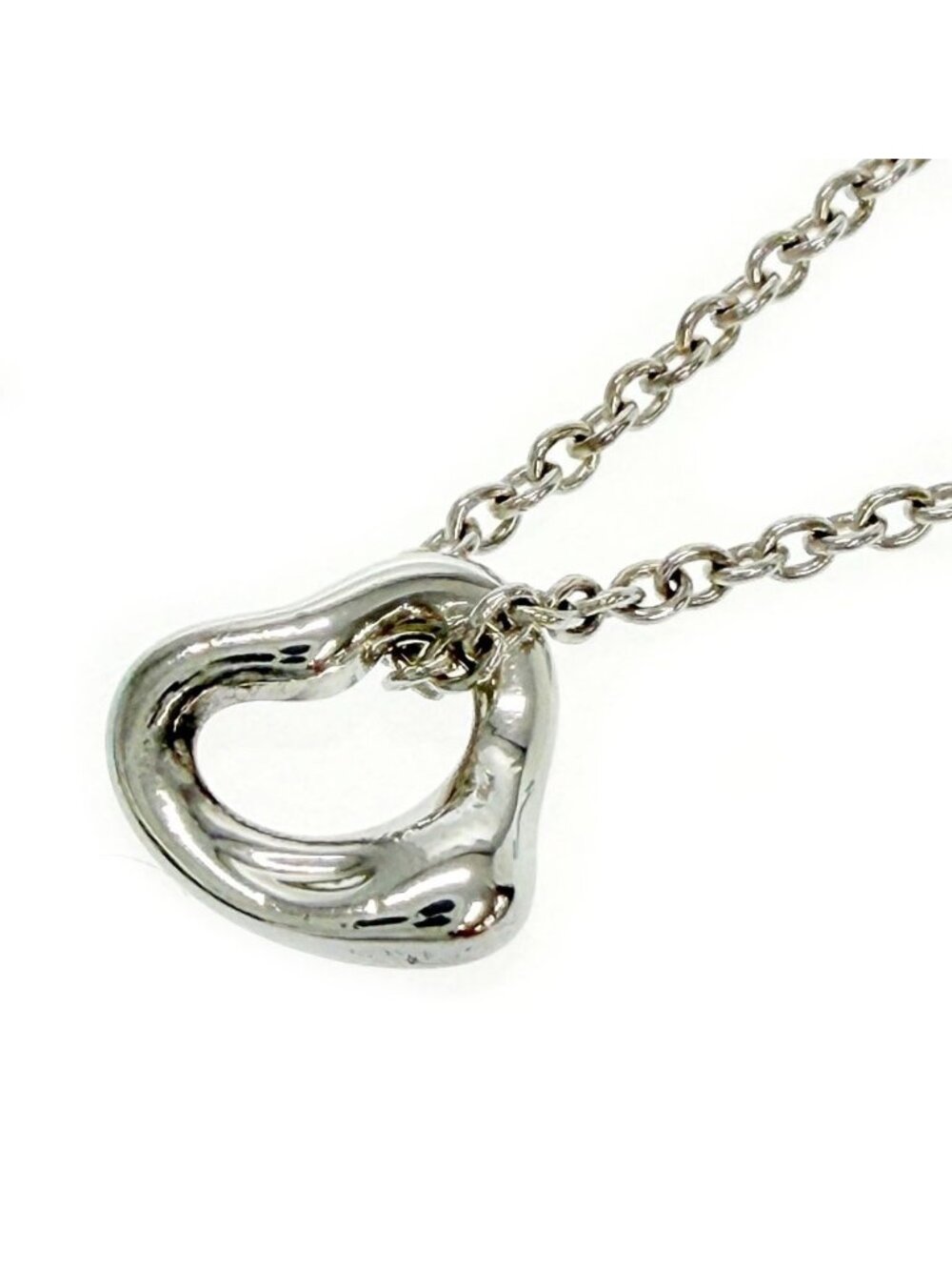 Tiffany & Co Silver Elsa Peretti Open Heart Mini Necklace